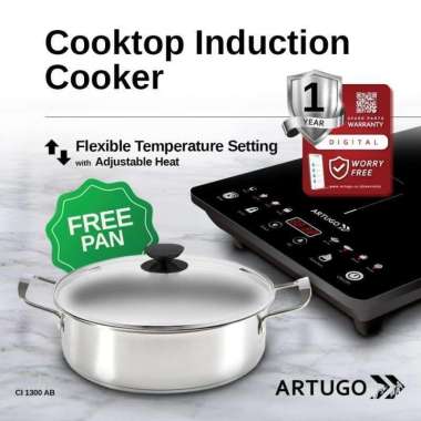 Kompor induksi Artugo CI 1300 AB (Free Pan)