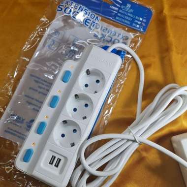 Stop Kontak Berkualitas Shukaku Extesion Socket sku8133ksu 3m + USB 1133KSU 3M