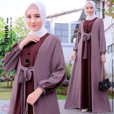JESLA FASHION ISYANA DRESS BC CRINKLE BAJU GAMIS CRINKLE TERBARU SIMPLE DRESS CASUAL BAJU WANITA TER