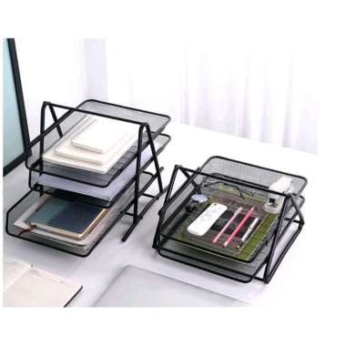 tempat dokumen tray besi / rak dokumen 4 susun