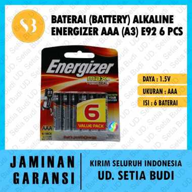 Baterai Alkaline Energizer AAA A3 E92 6 pcs