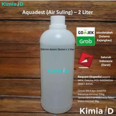 Aquadest 2 Liter - Air Suling - Air Mineral - Reagent Water