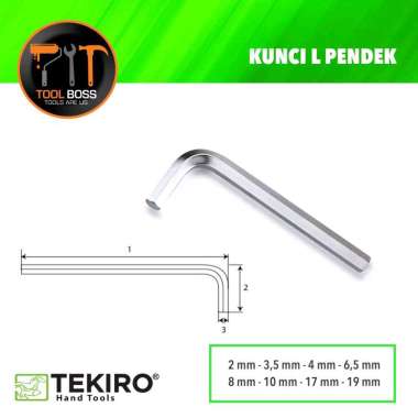 KUNCI L PENDEK TEKIRO 10 MM
