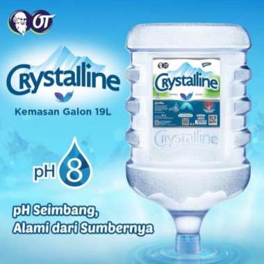 Air Mineral Crystalline | Crystalin pH 8+ Galon + isi 19 liter (Kemasan Satuan)