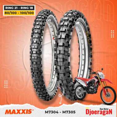 SEPASANG BAN MAXXIS M7304 RING 21 80/100 18 100/100 TRAIL KLX CRF 150