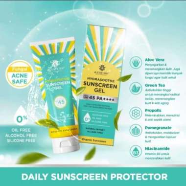 Azarine Hydrasoothe Sunscreen Gel SPF 45 50ml Suncreen Azarine 50ml