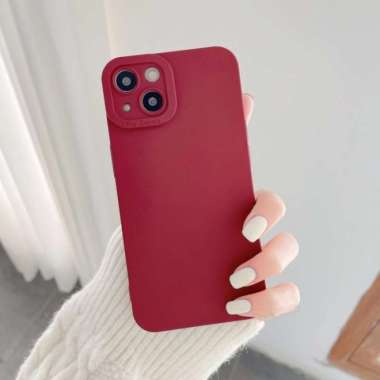 Case iPhone 6s Plus Soft Casing Cover Silicone Pelindung Camera - Hitam Merah