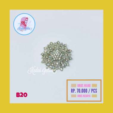 Kedai Jelita - Bros Kebaya Bros Hijab B20 - Kristal Klasik Trendi