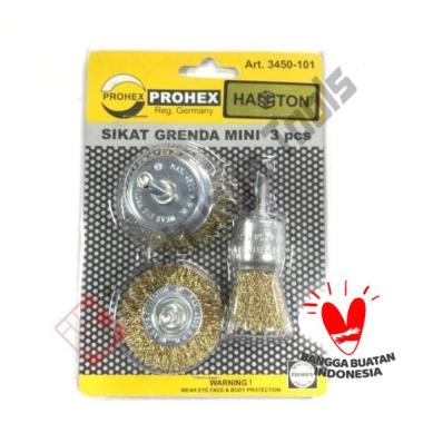 HASSTON Prohex Mata Bor Sikat Kawat Mangkok Set 3 Pcs