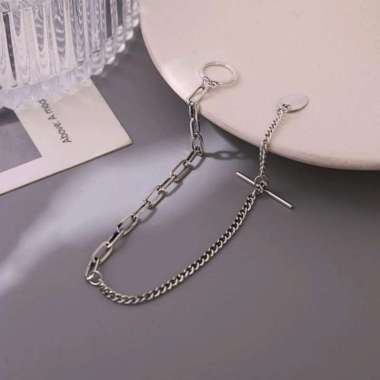 Gelang RANTAI Rhodium Lapis Emas 18K ko