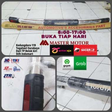 Rear Bar Bumper Belakang Calya Sigra + Reflektor Pengaman Stainless
