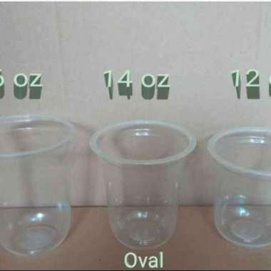 gelas cup oval 14 oz 16 oz 18 oz 22 Oz isi 50 pcs 14oz