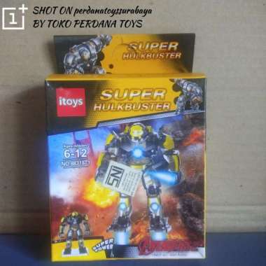 Mainan Block Super Hero Iron Man Hulk Buster Kuning