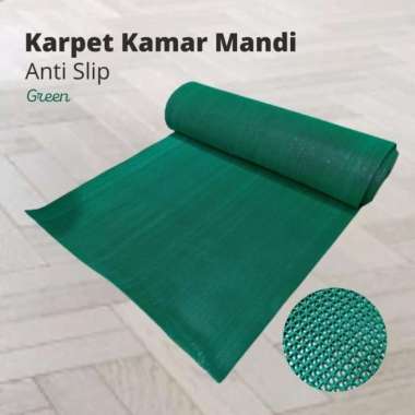 Keset Karpet PVC Anti Slip Meteran - Jaring - S MAT GREEN