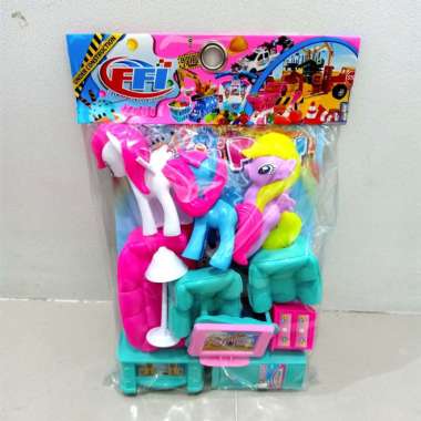 Mainan Kuda Poni set Furniture Ruang Tamu Terbaru / Mainan Anak Perempuan Kuda Poni Plus Furniture /