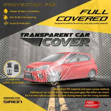 Body Cover Sarung Mobil Plastik SIRION Tebal Anti Air WATERPROOF