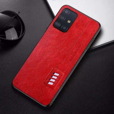 CASE SAMSUNG A51 CASING KULIT SLIM KAIOUYUE DESAIN ORIGINAL SOFT CASE Merah