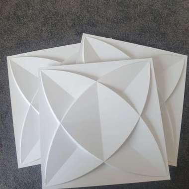 3D wall panel pvc. bukan wallpaper, sticker, foam. D112 50cm white