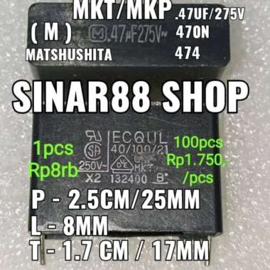 MKT/MKP 470uf 470n 470ng 470 0.47 .47uf/275v 275v /275v CAPASITOR