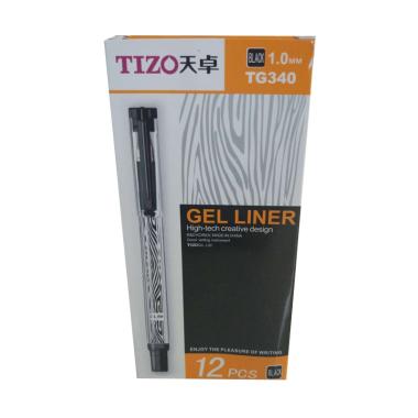 TIZO Ballpoint Gel - Hitam Hitam