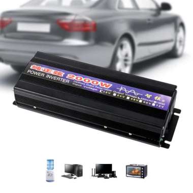 Pure Sine Wave Car Power Inverter DC to AC 2000W SY2000 Hitam