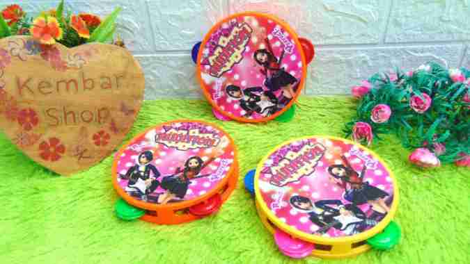 2510 Mainan Tamborin Alat musik Anak rebana tamborin Sensorik Motorik Bayi Balita 4 Keping/ 5 Keping
