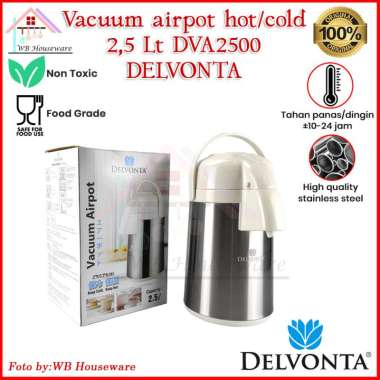 Vacuum air pot stainless steel hot and cold / termos air panas/dingin / vacum pot type DVA Delvonta 