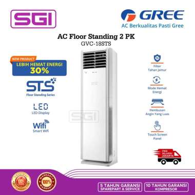 GREE AC Floor Standing 2PK GVC-18STS R32 Wifi Connection 1 Phase
