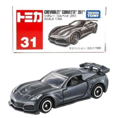 diecast Tomica no 31 chevrolet corvette ZR1 Black Hitam miniatur mobil
