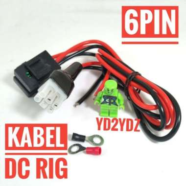 kabel dc hf socket power konektor 6pin yaesu icom kenwood radio ssb cord plug ssb