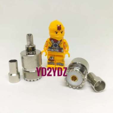 konektor so239 to kabel rg58 uhf so-239 pl female rg174 rg-58 rg-174 teflon model crimping connector