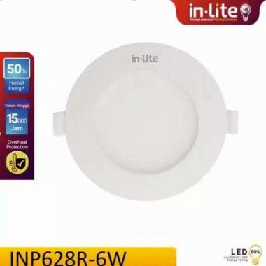 Lampu Downlight LED Panel 6W Inlite Inbow IB Bulat Kuning