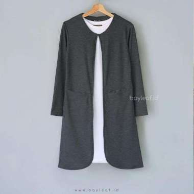Bayleaf.id Geela Outer Blazer Outwear Atasan Wanita Premium XXL Dark Grey