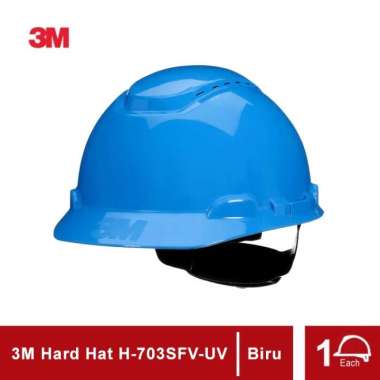 3M H-703SFV-UV Helm Hard Hat with UVicator - Helm Helmet Proyek Biru