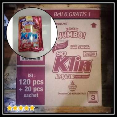 SO KLIN Liquid Detergent JUMBO SOKLIN Cair 48 ml KARTON DUS Korean