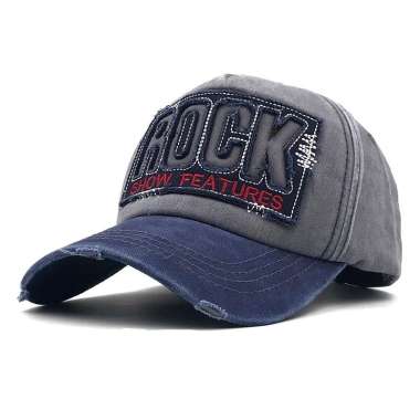 Baseball cap : ROCK - Topi Baseball Topi Pria Topi Snapback One Size GRAY
