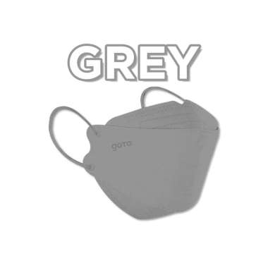 Goto Eco Masker KF94 Earloop Face Mask Kesehatan KF94 4Ply Warna GREY