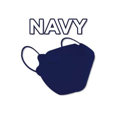 Goto Eco Masker KF94 Earloop Face Mask Kesehatan KF94 4Ply Warna NAVY BLUE