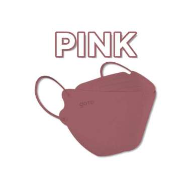 Goto Eco Masker KF94 Earloop Face Mask Kesehatan KF94 4Ply Warna LADY PINK