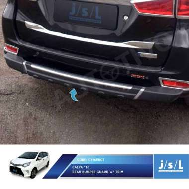 JSL Pengaman Bumper Belakang Rear Bumper Guard with Trim Mobil for Toyota Calya blacktivo