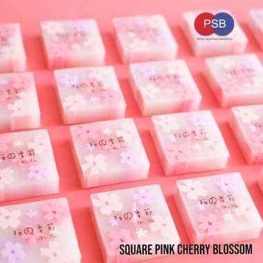 Penghapus Pensil Sakura Cherry Blossom / Sakura Eraser Square Pink