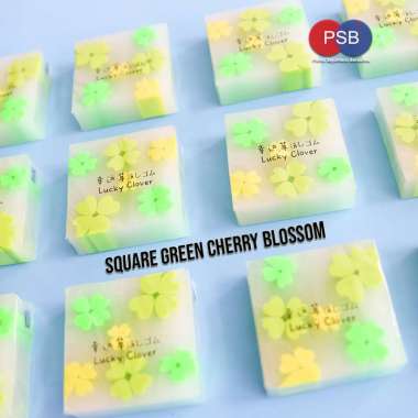 Penghapus Pensil Sakura Cherry Blossom / Sakura Eraser Square Green