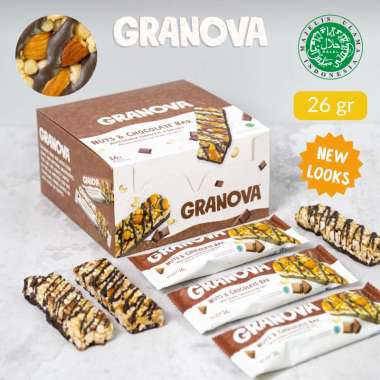 Granova Mini Bar - Nuts & Chocolate [26 g/ 16 Bar/ Box]