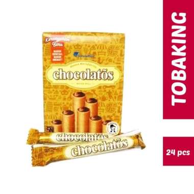 Promo Harga Chocolatos Wafer Roll Cokelat per 24 pcs 8 gr - Blibli