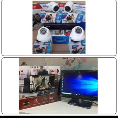 PAKET Camera 4 CCTV SPC 2 megapixel plus TV SPC 19inch jernih