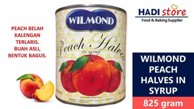 WILMOND PEACH HALVES - BUAH PERSIK KALENG - 825 GR