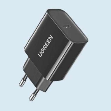 UGREEN Adapter Kepala Charger 20W MFI USB C iPhone 11 12 13 Pro Max MFI 20W BLK