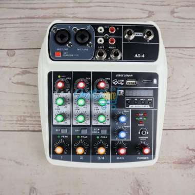 Muslady Professional Compact Mixing Console Mixer Power 48V AI4