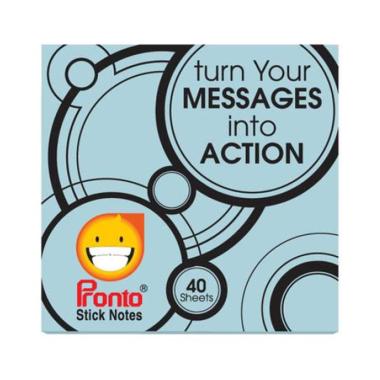 Pronto Pastel Stick Notes [75 x 75 mm] Biru