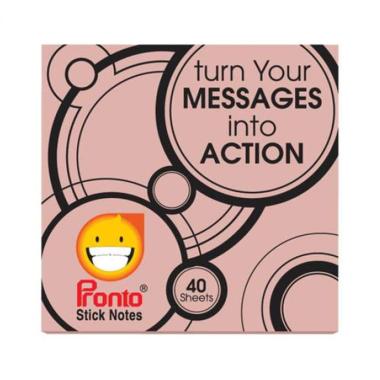 Pronto Pastel Stick Notes [75 x 75 mm] Pink